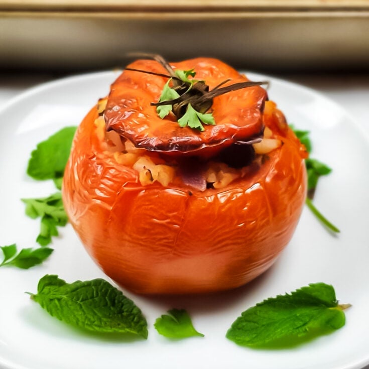 Paleo Greek Stuffed Tomatoes (Gemista) Make Healthy Recipes