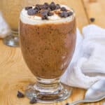 Keto chia pudding in a glass.