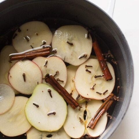 Fall simmer pot, overhead shot.