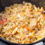 Sauerkraut in an air fryer.