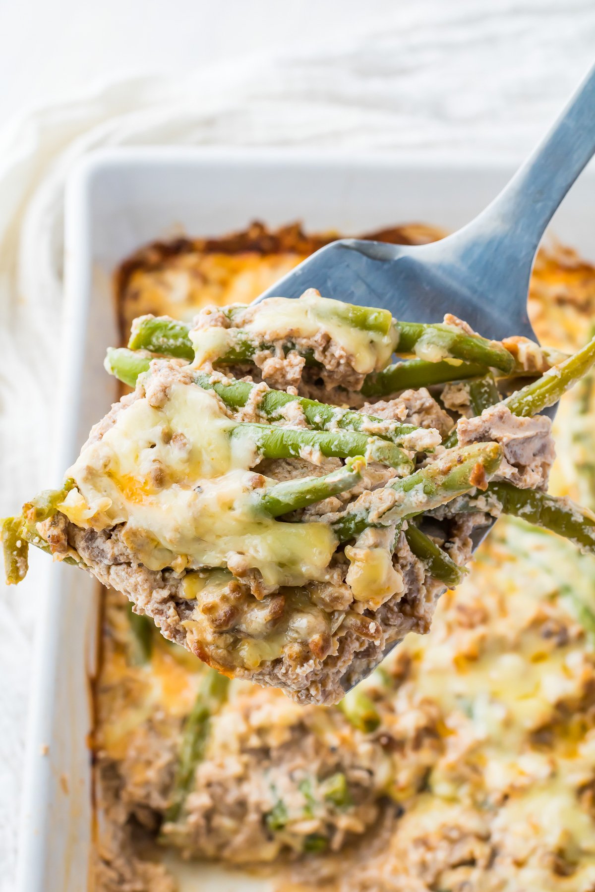 Keto Green Bean Hamburger Casserole Quick and Easy!